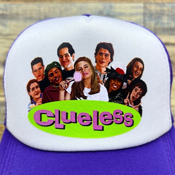 Clueless Unisex Trucker Hat Purple Snapback 1995 Whatever Beverly Hills Ball Cap - Picture 3 of 8